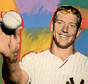 Rare Steve Kaufman "The Mick" Mickey Mantle Screenprint (I)